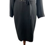 H&M  Elegant Buckle Belt Trench Coat In Black Plus Size Photo 2