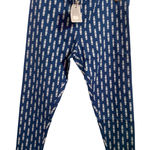 Matilda Jane Women Blue Geometric Pattern Leggings Size L Photo 0