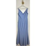 Dress the Population Jordan Ruched Side Slit Gown in Sky Size Large Photo 7