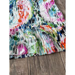 Jams World Women's Paisley Rain print V-Neckline Single Tier Ruffle Dress Size L Photo 8