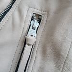 All Saints Pale Pink Cream Leather Chic Edgy Feminine Cropped Elora Biker Size 6 Photo 6