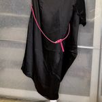 She & Sky  Black One-Shoulder Dress with Pink Accent Photo 2