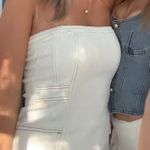 Cargo Denim Mini Dress White Photo 1