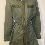 No Boundaries Vintage Denim Olive Green Jacket trench coat jacket Jean jacket green coat Photo 0