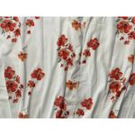 Polagram Womens  White Coral Floral Print Flowy Boho Ruffled Maxi Dress Plus 1X Photo 7