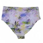 NEW Unbranded High Waisted Tropical Floral Bikini Bottom Bathing Suit Bottoms Purple Size XL Photo 1