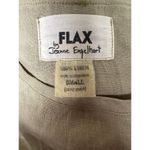 Flax  Short Sleeve Pleat Dress 100% Linen w/Pockets Long Women’s Small Photo 5