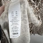 ASOS Curve Animal Print Long Dress Long Sleeves Women’s Plus Size 24 Brown Photo 7