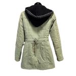 Roxy Vintage  Green Long Sleeve Zip/Snap Up Jacket Size S Flannel Lined‎ Hood Photo 7