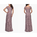 La Femme 27956 Lace Column Gown Dusty Lilac Size 8 NWT Photo 5