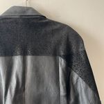 Vintage 90s Ladies Black Leather Trench Coat Full Length Long Large 80s Mob Wife Photo 4