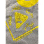 Vintage 80s Alabama Roll On Tour Band Bandanna Concert Signatures 21" x 21" Yellow Photo 2