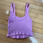 Old Navy  Pink Ribbed Crop Tank Top Size Small Photo 5