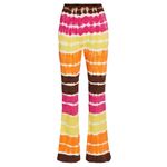 Free People NEW XS Christina Lehr Multicolor Cotton Tie-Dye Thermal Flare Pants Photo 4