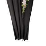 Blondie Nites Floral Embroidered Strapless Gown Black Mesh Corset Formal Dress Photo 5