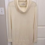 Loft Tunic Length Cowl Neck Sweater in Ivory Photo 0