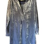 Anthropologie slate blue Melody velvet tunic dress size small Photo 2