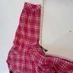 Torrid Pink Plaid Voile Mandarin Collar Button Up Shirt Dress Size 1X Pockets Photo 10