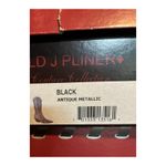 Donald Pliner Western Black Metallic Leather Intricate Stitch Boot New $750 NWT Size 6.5 Photo 5