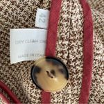 Marni Milano Linen Wool Blend Crop Blazer Jacket Brown Cream size 42 Large Photo 5