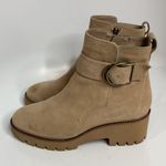 Blondo waterproof tan suede combat boots lug Sole size 8 Photo 3