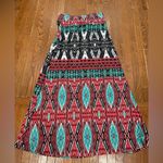 Rouge Helium  Coral and Teal Patterned Garment Photo 1