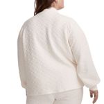 Madewell NWOT ~  Cream Quilted Knit Lace Up Cord Pockets Sweatshirt ~ LARGE Photo 2