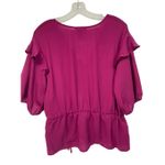 Cotton Express Express Fuchsia Wrap-Front Blouse XL Photo 2