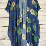 Woven Heart  Blue Floral Kimono Photo 0