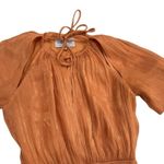 Adelyn Rae NWOT orange smocked eyelet mini dress shimmer metallic Photo 1
