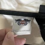 Harley Davidson Womens White Sleeveless Full‎ Zip Biker Motorcycle Vest Size S Photo 3