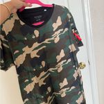 Guess  Camo Khaki Green Tshirt Dress Photo 6