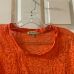 Democracy  Orange Burnout Ruffle Short Sleeve tee S Photo 2