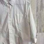 New Look * White Embroidered Button-Up Shirt Size Large Casual Feminine Photo 7