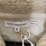Good American NWT Half Zip Sherpa Essentials-Lined Luxe Pullover Kangaroo Pocket Photo 3