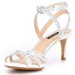 Alex Marie Rhinestone Kandis Strappy Dress Heels, Size 9, EUC Photo 0