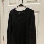 Poof! Women's Black Net Long Sleeve Bodycon Mini Dress Size M/L Punk Goth Cocktail Photo 2