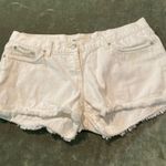 Chelsea and Violet #306 White Fringe Jean Shorts Photo 4