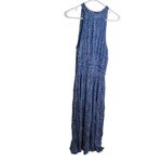 Pinch Sleeveless High Neck Maxi Dress Blue White Dots S Photo 1