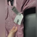 ASOS NWT LUXE structured one shoulder mini dress pink glitter 6 Photo 4