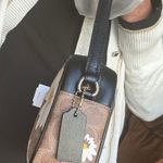 Coach Authentic Signature canvas/ smooth leather top zip Crossbody Photo 14