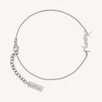 Saint Laurent YSL Cassandre Monogram Palladium Logo Charm Bracelet Silver Photo 0