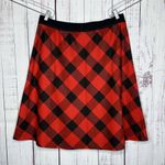 Lands' End Lands’ End Size 16W Red and Black Buffalo Plaid A-Line Skirt w/ Pockets Photo 1