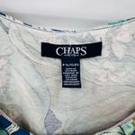 CHAPS  Tropical Beachy Tank Blouse Womens Petite XL Cotton‎ Ruffle Collar NEW Photo 3