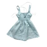 Hill House Cher Snowflake Light Blue Brocade Mini Dress Size Large Photo 3