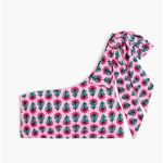 J.Crew NEW  One Shoulder Bow Bikini Top Resort Pink Bright Kell Vacation Small Photo 2