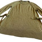 Eileen Fisher Green Pullover Stretch Sweater Tie Waist Cozy Size XS Women's Photo 4