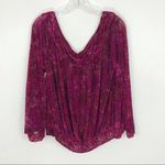 Free People Ginger Berry Flare Sleeve Top Off The Shoulder Size Large Photo 1