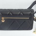 VALENTINO ORLANDI ITALY Black Quilted CROSSBODY SHOULDER BAG CLUTCH NEW Photo 6