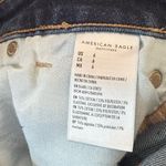 American Eagle Midi Distressed Jean Shorts Size 6‎ Blue Photo 5